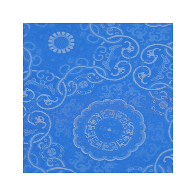 19.5姆米桑蚕丝提花缎面料蓝色