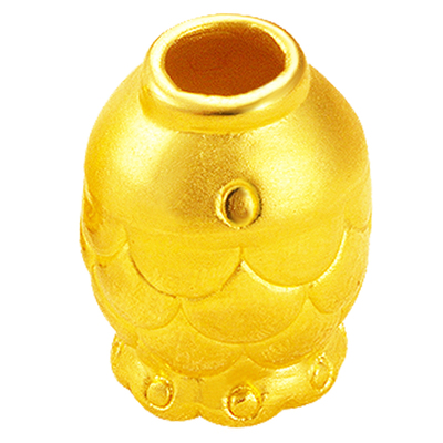 3d硬足金999鲤鱼吊坠手链礼物