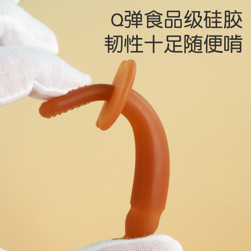 咬咬蘑菇牙胶婴儿可煮棒磨牙以上六乐水玩具宝宝个食品级硅胶月6