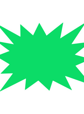 荧光爆炸贴空白价格卡手绘彩色