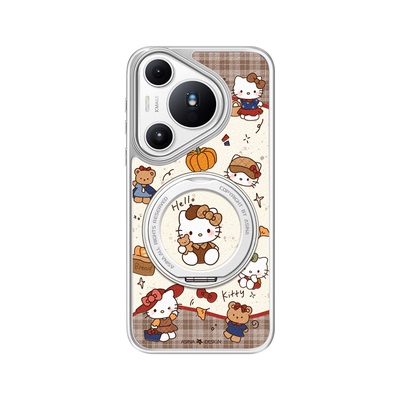 美式凯蒂适用华为Pura70pro手机壳磁吸pura80支点套新款带支架Co2全包可爱超薄p70女创意高级感防摔por+