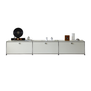 EUSS优斯电视柜现代简约客厅ins不锈钢包豪斯收纳储物模块组合柜