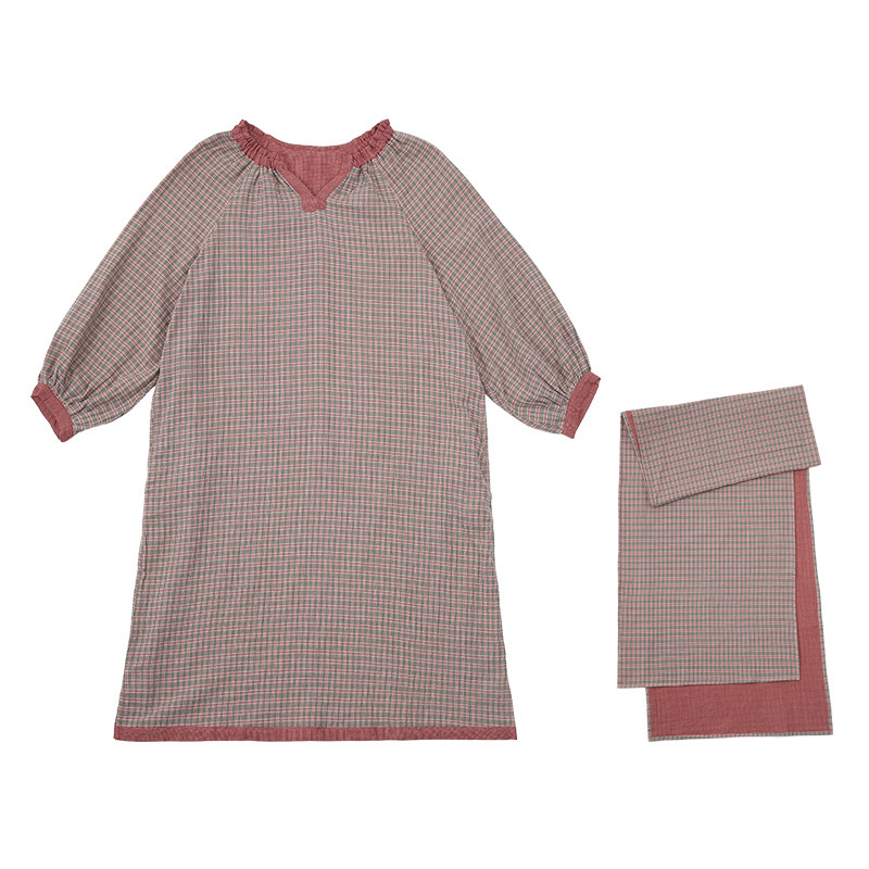 昊达睡衣纯棉长袖可外穿家居服