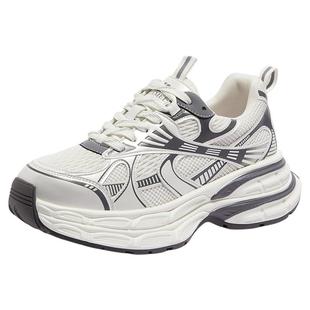 骆驼【银月2.0】女鞋2025秋冬情侣款厚底鞋女加绒复古老爹鞋