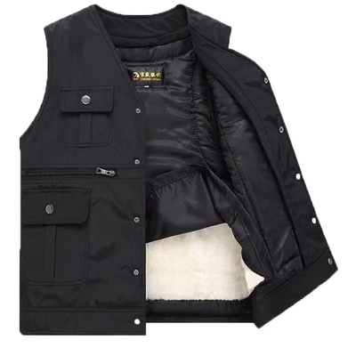 冬季中老年羊毛马甲保暖加厚