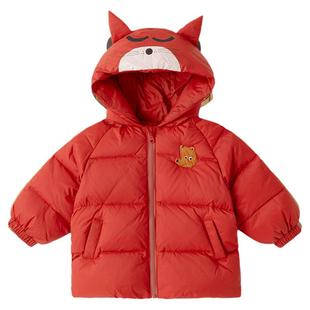 嘟嘟家童装宝宝羽绒服连帽冬款儿童外套卡通冬季男童上衣女童冬装