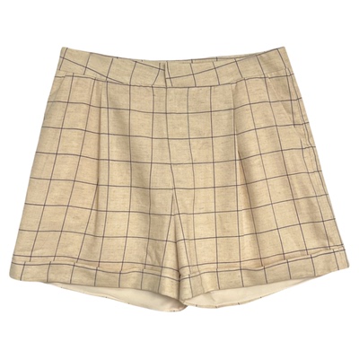 夏季格子休闲裤薄款阔腿短裤