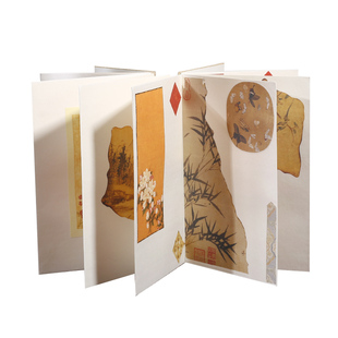 宣艺斋微喷高清蜡染打印书法贴纸宣纸贴纸书法空白手写小楷古风半生半熟手写书法作品纸古风复古宣纸册页贴纸