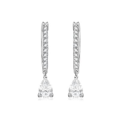 apmmonaco小巧水滴耳环银白色