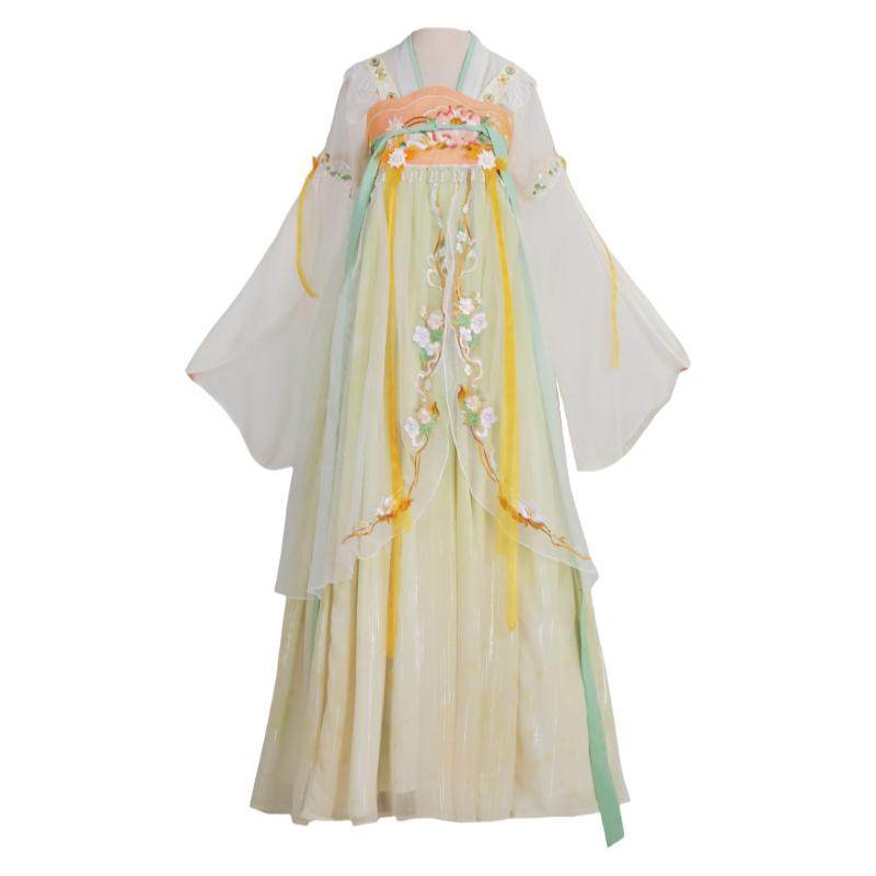 十四阙夏恋花刺绣唐制汉服女原创改良汉元素超仙齐胸裙中国风夏季
