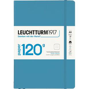 120克加厚德国LEUCHTTURM1917灯塔笔记本子无酸纸内页a5记事本简约商务办公学生硬封皮面礼品文具可刻字120g