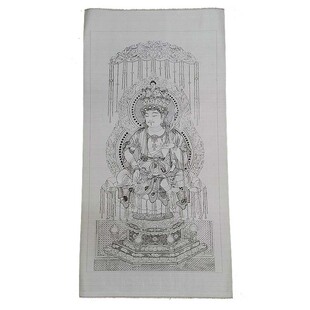 十一面观音坐像工笔简沥郦临摹视频课佛像高清白描稿新可上色线稿