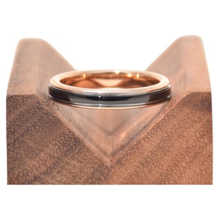 钨金男女戒指单身素圈尾戒玫瑰金钨指环女潮牌情侣对戒高级感素戒