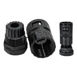 双锁紧防水波纹管接头双功能电缆格兰头软管内螺纹固定PA尼龙新品