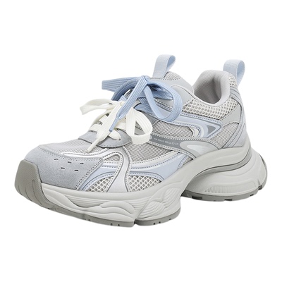 星期六真皮厚底增高老爹鞋女2025