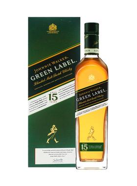 【进口】尊尼获加绿牌绿方15年苏格兰威士忌750ml洋酒节日送礼