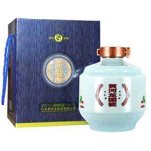 53度芝麻香型黄河龙国瓷 3斤大坛 国标纯粮食固态发酵 山东特产