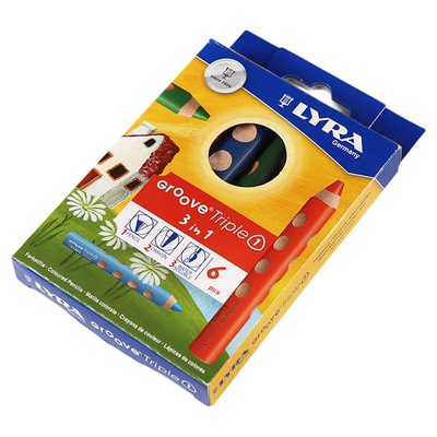 德国LYRA艺雅彩色铅笔粗杆洞洞笔