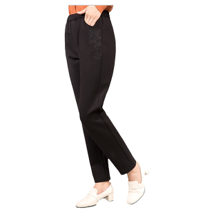 葵牌妈妈秋装直筒垂感长裤中老年女宽松高腰秋冬休闲加绒加厚裤子