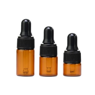 台湾版高档玻璃精油瓶1ml 2-3毫升滴管试用瓶分装调配瓶防滑