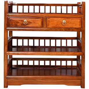 老榆木新中式实木餐边柜家用客厅茶桌置物柜办公室简约茶柜茶水柜