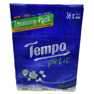 香港版Tempo/得宝纸巾36包苹果茉莉薄荷蓝风铃抗菌手帕纸小包便携