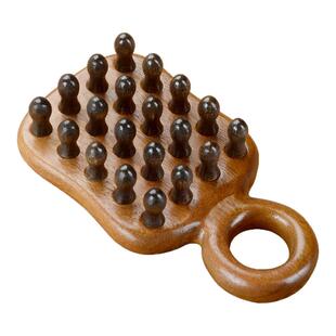 黑檀木指环按摩梳头部经络梳养生头疗脱发便携木梳子女家用经络刷