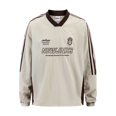 江南先生v领织带不规则卫衣