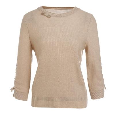 乔万尼商场秋装新款重工知性风格抽褶设计宽松舒适上衣