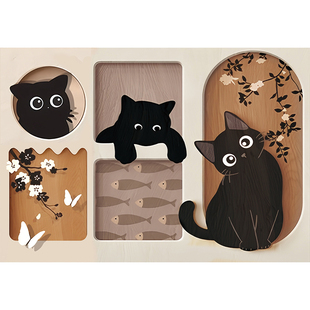 磁吸电表箱装饰画中古风2026新款电表箱盒创意遮挡挂画免打孔神器