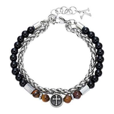 KREAM黑曜石双层手链男女同款