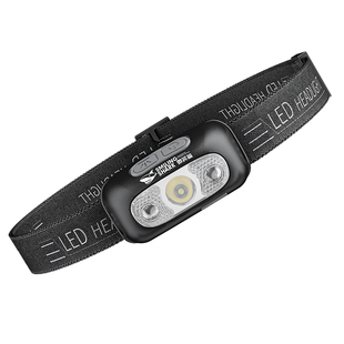 微笑鲨头戴式强光头灯2025新款超亮超长续航钓鱼专用感应登山野外