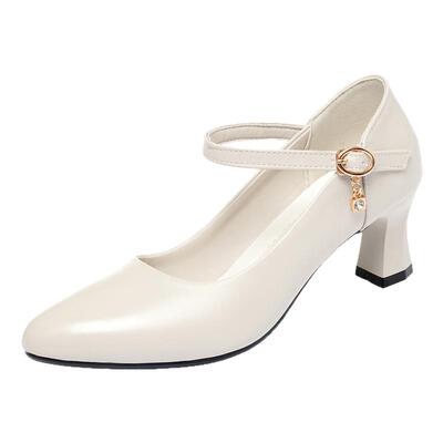 模特走秀高跟鞋女不累脚真皮皮鞋