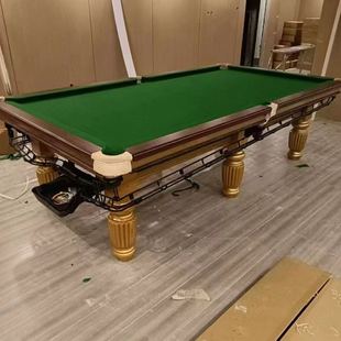 定制商用台球桌金银腿桌球台家用钢库中式 黑八大理石桌球桌台球桌