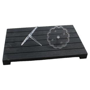 烘焙蛋糕装饰摆件底座固定公仔底托透明圆形打桩塑料生日配件插件