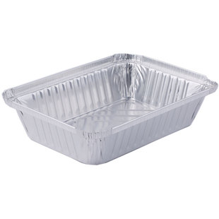 加厚食品锡纸盒烧烤长方形锡箔盘碗一次性铝箔餐盒商用空气炸锅用