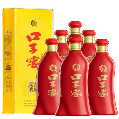 口子窖6年型52度450mL*6白酒整箱
