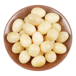 天然米黄玉滚石仿真鸡蛋造型松香黄水晶原石把玩小石头孩子礼物