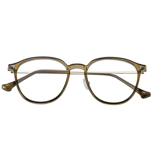 圆框适合方圆脸的眼镜女可配近视度数高颧骨大框显脸小素颜高级感