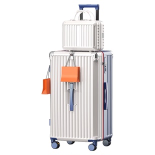 行李箱女2025新款旅行拉杆箱皮箱子母密码登机箱结实耐用男大容量