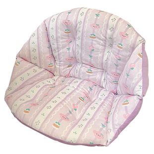 ins碎花坐垫靠背一体学生宿舍椅子垫屁垫办公室久坐不累护腰靠垫