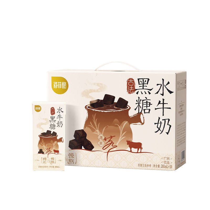 百菲酪古法黑糖水牛奶营养早餐