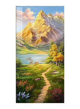 【美院级大师纯手绘】山水玄关画