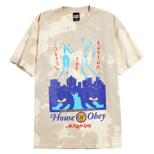 现货 OBEY 26SS 个性扎染宽松纯棉中性风短袖透气叠穿T恤男女潮流