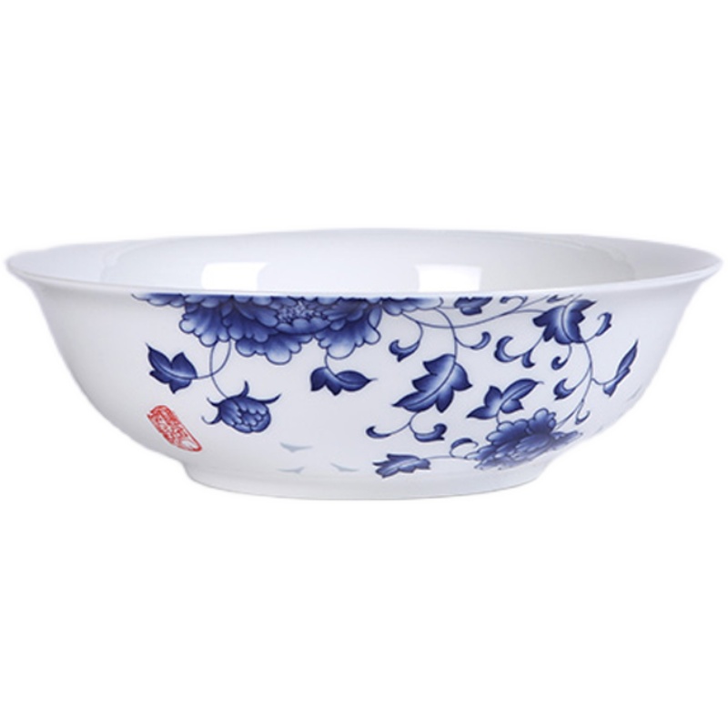 红叶陶瓷景德镇青花拉面碗家用单个汤碗泡面碗拌面碗吃面条大号碗