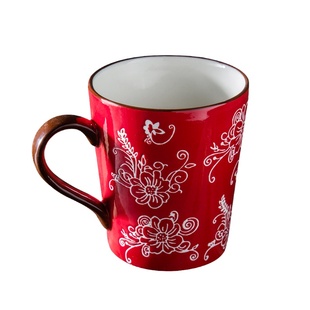 手绘釉下彩个性创意陶瓷杯大容量水杯茶杯情侣杯子简约复古马克杯