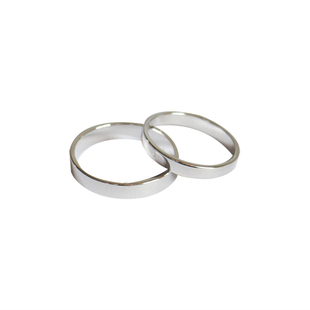 免费刻字S925纯银简约情侣对戒指环男女定情七夕情人节定制礼物
