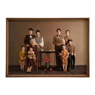 相框加打印照片全家福冲印定制高级感实木空框相架框摆台挂墙画框