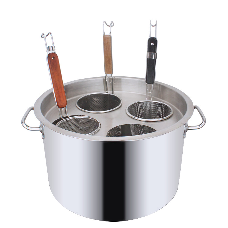 不锈钢粉篱架汤锅篱架篱格加厚汤面煮面麻辣烫米线串串香炉锅架子