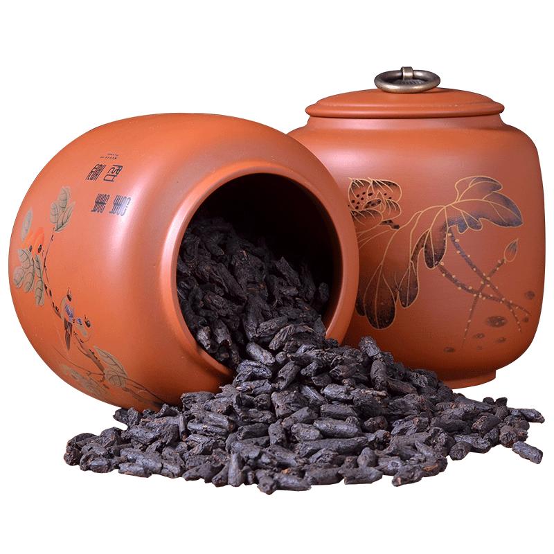 糯香碎银子半斤陶罐装普洱茶熟茶